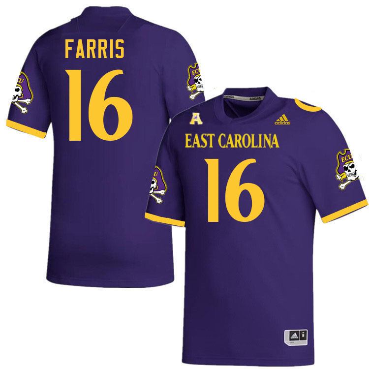 Robert Farris ECU Jersey,East Carolina Pirates #16 Robert Farris Jersey Youth College-Purple